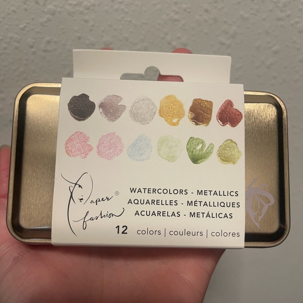 Paper fashion watercolors metallics 12 colors